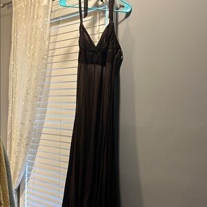 BCBG Brown formal halter Dress
